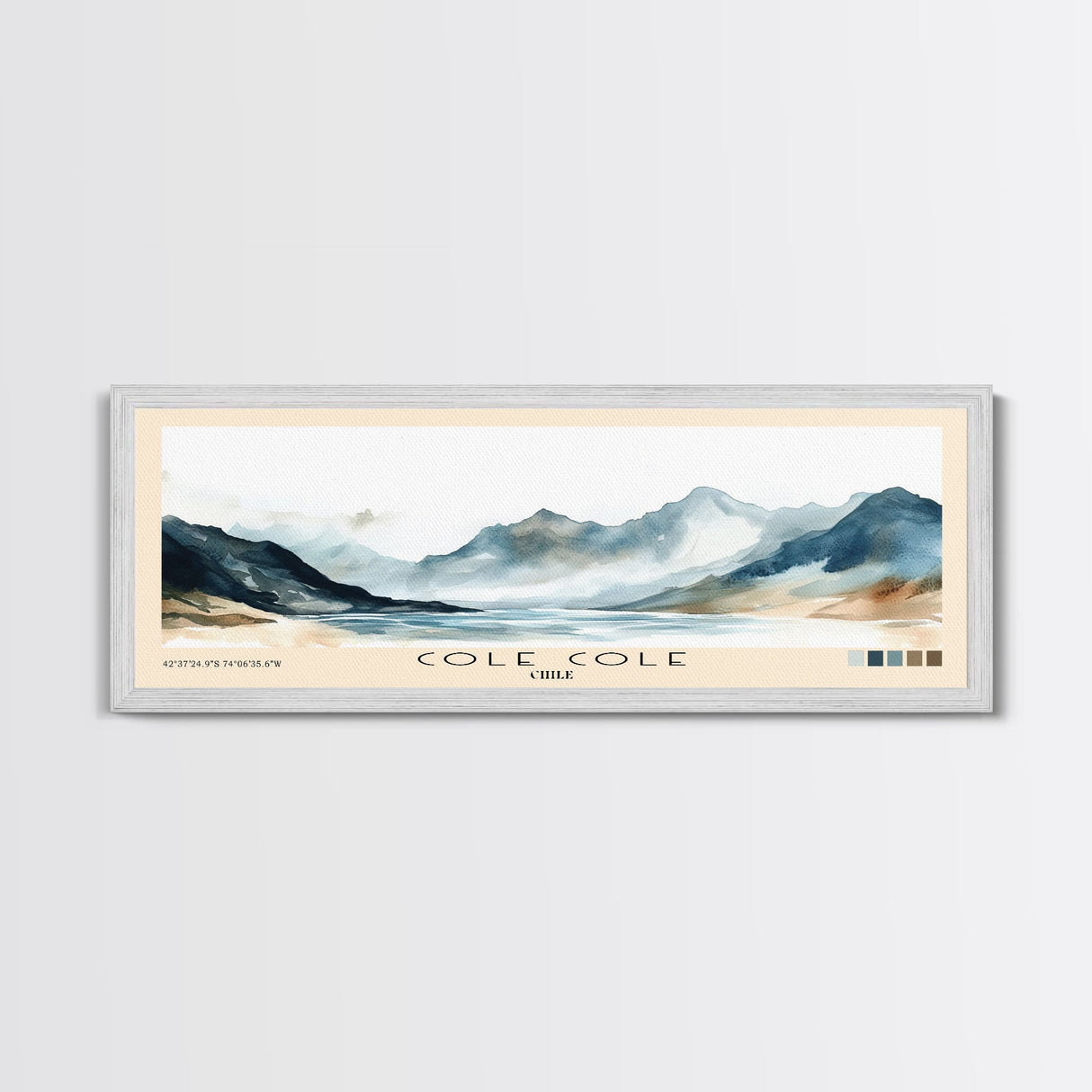Cole Cole, Chile Watercolor Beach Print, Vacation Gift, Chile Wall Art, Beach Painting, Beach Decor, Beach Painting