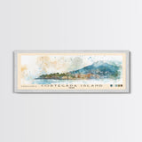 Cortegada Island, Spain Watercolor Beach Print, Vacation Gift, Spain Wall Art, Framed Canvas Print, Framed Beach Painting
