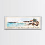 Curralinho Beach, Cape Verde, Senegal Watercolor Print, Vacation Gift, Senegal Wall Art, Beach Painting, Beach Decor, Large Wall Art, Wood Frame Art