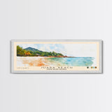 Juara Beach, Tioman Island, Malaysia Watercolor Print, Vacation Gift, Tioman Island, Malaysia Wall Art, Beach Painting, Beach Decor, Large Wall Art, Wood Frame Art