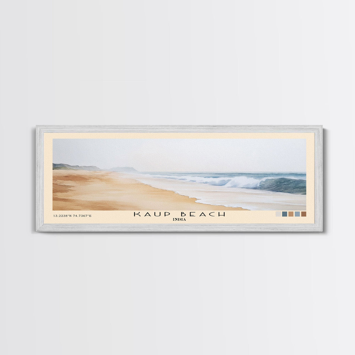 Kaup Beach, India Watercolor Print, Vacation Gift, India Wall Art, Beach Painting, Beach Decor, Beach Or Lakehouse Art
