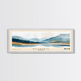 Kearvaig, Scotland Watercolor Print, Vacation Gift, Scotland Wall Art, Beach Painting, Beach Decor, Large Wall Art, Wood Frame Art