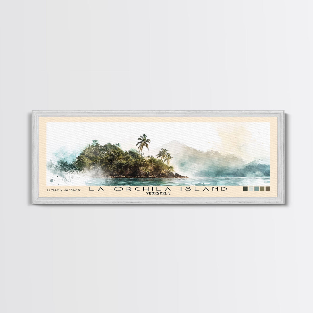 La Orchila Island, Venezuela Watercolor Beach Print, Vacation Gift, Venezuela Wall Art, Beach Painting, Beach Decor, Beach Painting