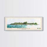 Rarotonga, Cook Islands Watercolor Beach Print, Vacation Gift, Cook Islands Wall Art, Framed Canvas Print, Framed Beach Painting