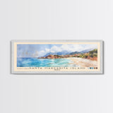 Santa Margarita Island, France Watercolor Print, Vacation Gift, France Wall Art, Beach Painting, Beach Decor, Large Wall Art, Wood Frame Art