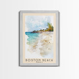 Boston Beach, Jamaica Watercolor Beach Print, Vacation Gift, Jamaica Wall Art, Beach Painting, Beach Decor, Beach Painting