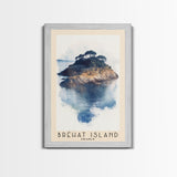 Bréhat Island, France Watercolor Beach Print, Vacation Gift, France Wall Art, Beach Painting, Beach Decor, Beach Painting