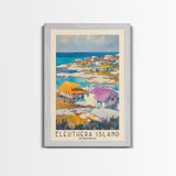 Eleuthera Island, Bahamas Watercolor Print, Vacation Gift, Bahamas Wall Art, Beach Painting, Beach Decor, Large Wall Art, Wood Frame Art