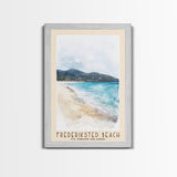 Frederiksted Beach, US Virgin islands Watercolor Beach Print, Vacation Gift, US Virgin islands Wall Art, Beach Painting, Beach Decor, Beach Painting