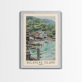 Gulangyu Island, China Watercolor Beach Print, Vacation Gift, China Wall Art, Beach Painting, Beach Decor, Beach Painting