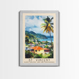 St. Vincent, Saint Vincent and the Grenadines Watercolor Beach Print, Vacation Gift, Saint Vincent and the Grenadines Wall Art, Beach Painting, Beach Decor, Beach Painting