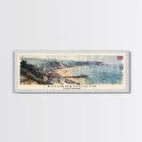 Bournemouth United Kingdom Wall Art, Panoramic Travel Poster, Panoramic Framed Canvas Print, City Wall Art, Wall Hanging Home Decor, Travel Art