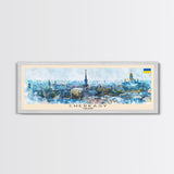 Cherkasy Ukraine Travel Art, City Art, Framed Canvas Print or Metal Wall Art, Europe Travel Poster, Panoramic Wall Art, Extra Wide Wall Art