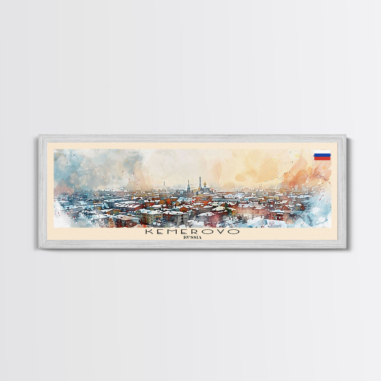 Kemerovo Russia Travel Print Wall Art, Panoramic City Art, Travel Art, Wall Decor, Vacation Gift, Framed Canvas Print Or Metal Art