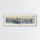 Kostroma Russia Panoramic Travel Poster, Framed Canvas Print or Metal Wall Art, Travel Art, Home Decor, Panoramic Painting, Midcentury Art