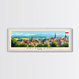 Bielsko Biala Poland Travel Art, City Art, Framed Canvas Print or Metal Wall Art, Europe Travel Poster, Panoramic Wall Art, Extra Wide Wall Art