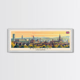 Birmingham United Kingdom Travel Print Wall Art, Panoramic City Art, Travel Art, Wall Decor, Vacation Gift, Framed Canvas Print Or Metal Art