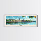 Borås Sweden Travel Art, City Art, Framed Canvas Print or Metal Wall Art, Europe Travel Poster, Panoramic Wall Art, Extra Wide Wall Art