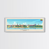 Kaunas Lithuania Travel Print Wall Art, Panoramic City Art, Travel Art, Wall Decor, Vacation Gift, Framed Canvas Print Or Metal Art