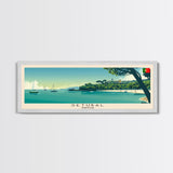 Setbal Portugal Travel Print Wall Art, Panoramic City Art, Travel Art, Wall Decor, Vacation Gift, Framed Canvas Print Or Metal Art
