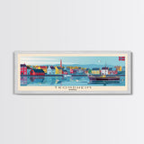 Trondheim Norway Travel Print Wall Art, Panoramic City Art, Travel Art, Wall Decor, Vacation Gift, Framed Canvas Print Or Metal Art