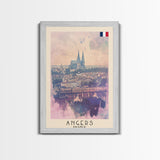 Enchanting Angers Cathedral View, Framed Canvas Print, Ideal for Bedroom Art, Travel Poster, Home Decoration, Boho Wall Art