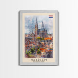 Haarlemmermeer Netherlands Water View Art, Framed Canvas Print, Bedroom Wall Art, Travel Poster, Home Decoration, Dutch Wall Art