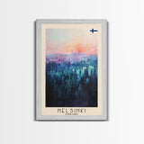 Helsinki Finland Skyline Art Print, Framed Canvas Wall Art, Living Room Decor, Office Art, Cityscape Poster, Home Decor, Travel Poster Art
