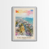 Kaliningrad Russia Urban Landscape, Framed Canvas Print, Travel Poster, Modern Wall Art, Office Decor, Russian Cityscape, Contemporary Home Decoration