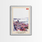 Las Palmas de Gran Canaria Spain Travel Poster Framed Canvas Print, Coastal Cityscape, Wall Art, Tropical Home Decor, Travel Print, Artistic Gift