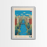 Ivanovo Russia Travel Poster Framed Canvas Print, Midcentury Modern Art, Pop Art Wall Decor, Home Decor, Vacation Gift, Office Art
