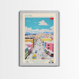 Konya Turkey Travel Poster Framed Canvas Print, Midcentury Modern Art, Pop Art Wall Decor, Scenic Wall Art, Living Room Decoration, Office Art