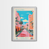 Reggio Emilia Italy Travel Poster Framed Canvas Print, Midcentury Modern Art, Pop Art Wall Decor, Scenic Wall Art, Living Room Decoration, Office Art