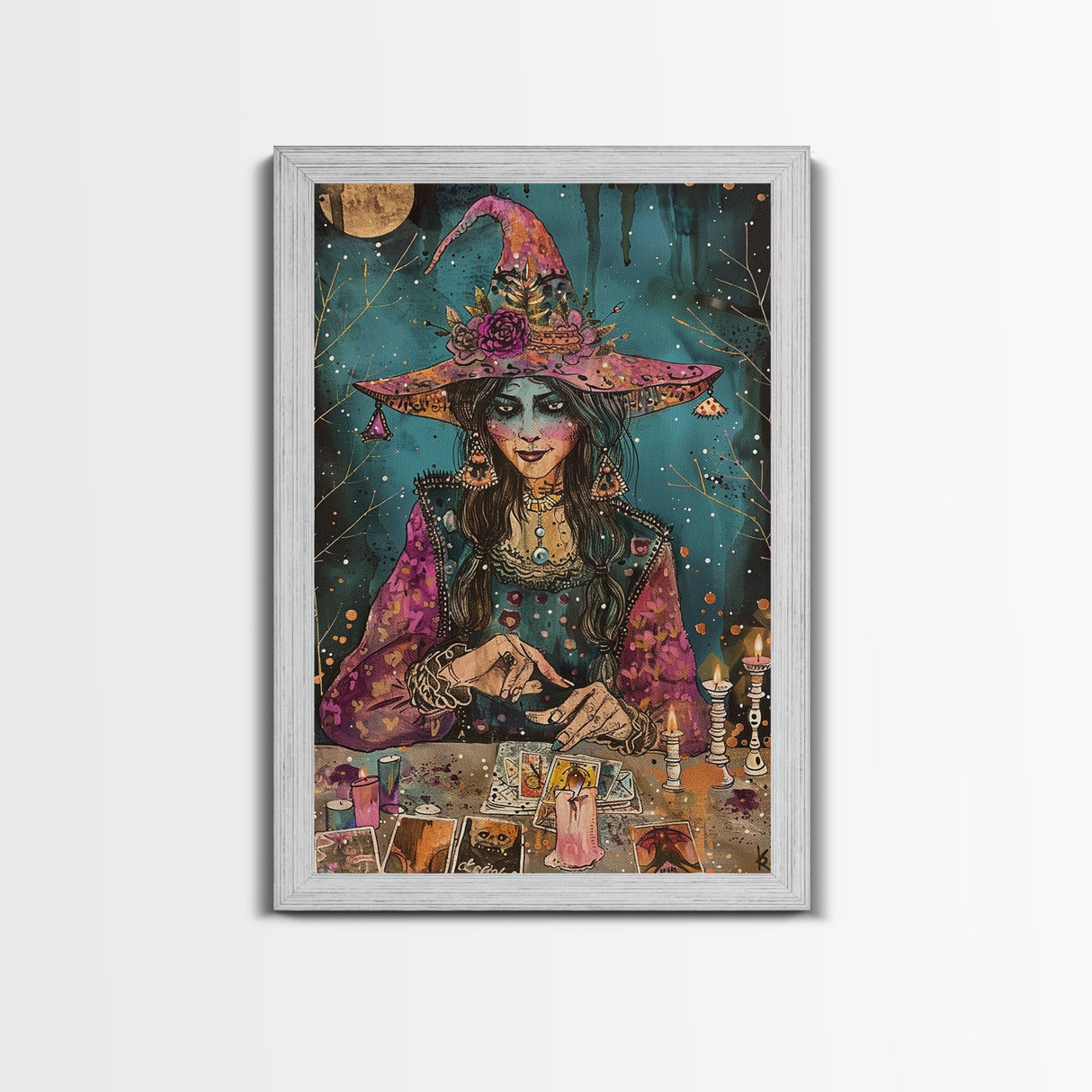 Halloween Haunted Doll, Framed Canvas Print, Wall Art, Spooky Decor, Halloween Decoration, Living Room Art, Unique Gift