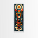 Retro Art Deco Geometric Patterns Wall Art Framed Canvas Print, Scifi / Science Fiction Decor