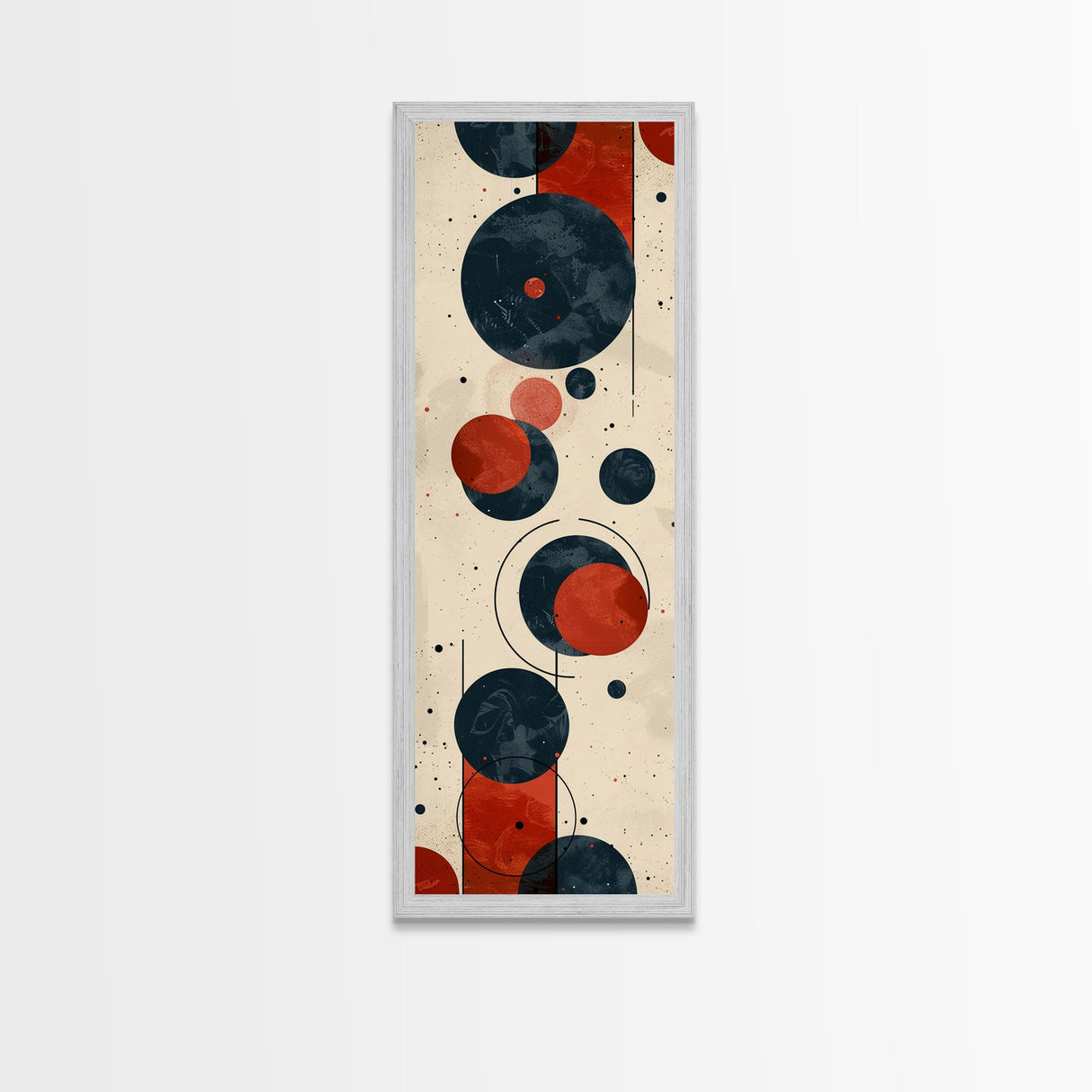 Retro Art Deco Geometric Patterns Wall Art Framed Canvas Print, Scifi / Science Fiction Decor