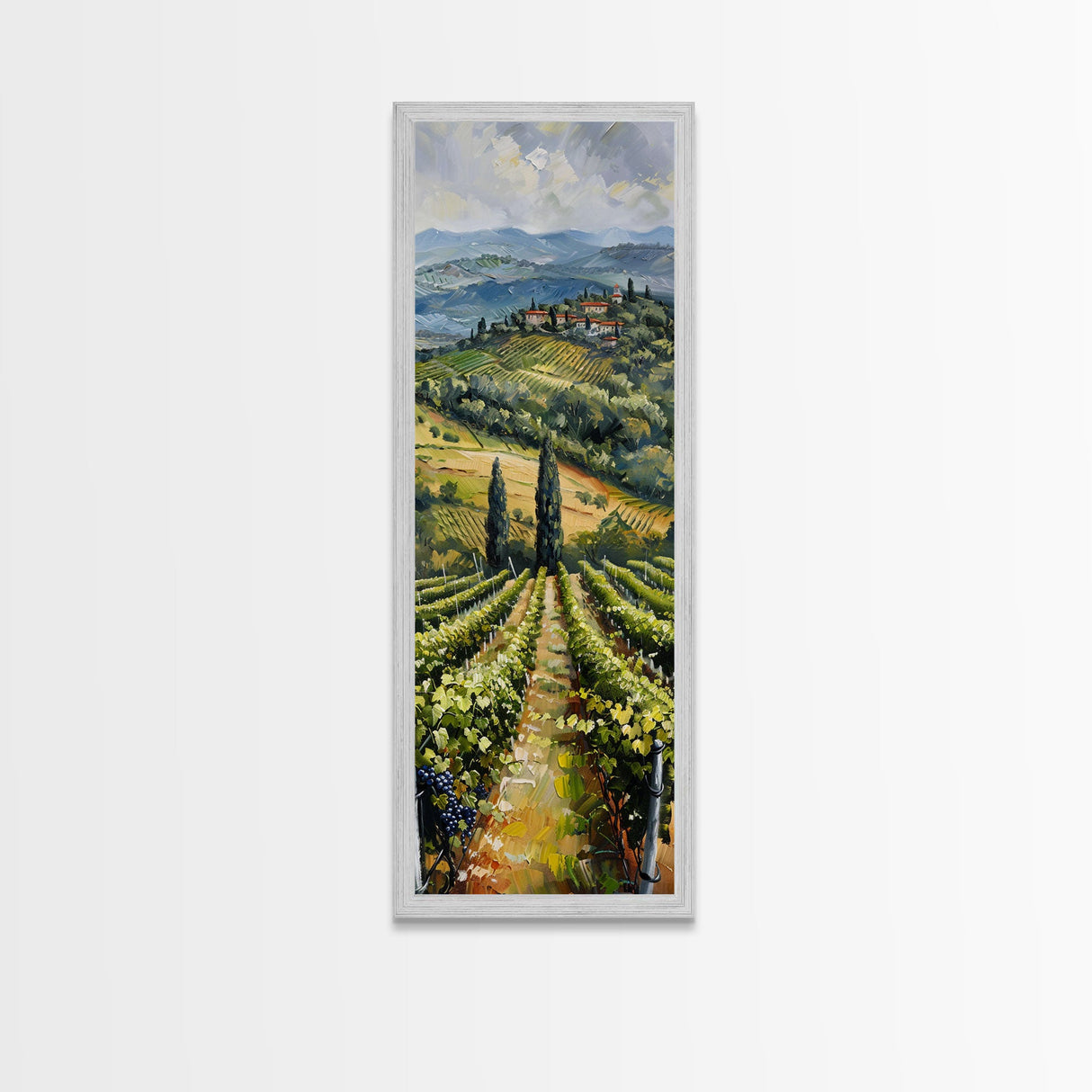 Italian Olive Fields, Framed Canvas print, Living Room Decor, Bedroom Decor, Beautiful Wall Art Painting, Wall hanging, Ready To Hang Art