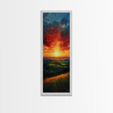 Calm Forest Pond Koi Fish Tranquil Living Room Art Framed Canvas Print Tall Art Japanese Style Art