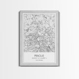 Prague Street Map, Czech Republic Map, City Map Art, Minimalist Art, Wall Art, Canvas Print, Girls Room Wall Art, Pilot Gifts, Travel Print