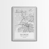 Elk Grove Street Map, California Map, City Map Art, Minimalist Art, Wall Art, Canvas Print, Bedroom Wall Art, Housewarming Gift, Travel Art