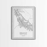 Fremont Street Map, California Map, City Map Art, Minimalist Art, Wall Art, Canvas Print, Travel Lover Gift, Bar Wall Décor, Travel Prints
