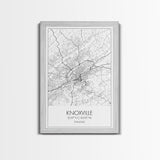Knoxville Street Map, Tennessee Map, City Map Art, Modern Wall Art, Wall Art, Canvas Print, Travel Art, Aviation Gifts, Wall Art For Bedroom