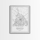 Lexington Street Map, Kentucky Map, City Map Art, Modern Wall Art, Wall Art, Canvas Print, Travel Wall Art, Dorm Room Décor, Engagement Gift