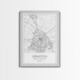 Lexington Street Map, Kentucky Map, City Map Art, Modern Wall Art, Wall Art, Canvas Print, Living Room Art, Travel Print, Pilot Gifts