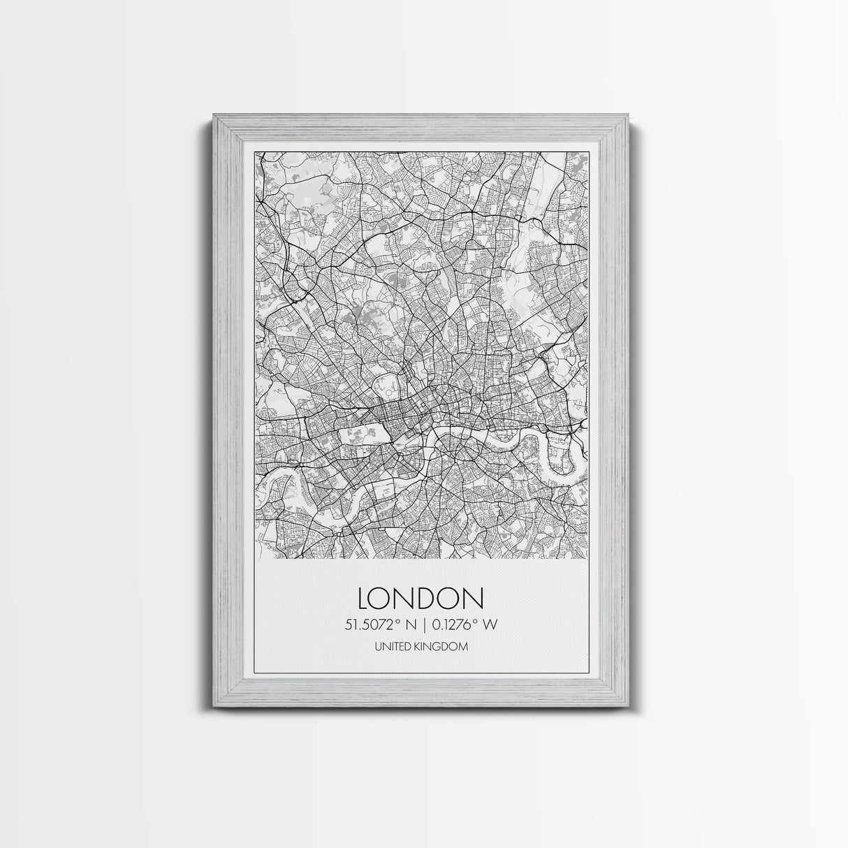 London Street Map, United Kingdom Map, City Map Art, Modern Wall Art, Wall Art, Canvas Print, Travel Art, Home Wall Décor, Bon Voyage Gift
