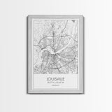 Louisville Street Map, Kentucky Map, City Map Art, Modern Art, Wall Art, Canvas Print, Travel Wall Art, Wall Décor Bedroom, Gifts For Dad