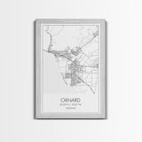 Oxnard Street Map, California Map, City Map Art, Minimalist Art, Wall Art, Canvas Print, Bedroom Print, Anniversary Gift, Travel Wall Print