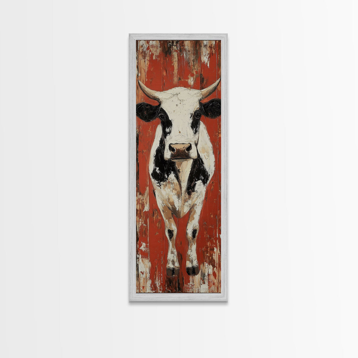 Bold Western Cowboy Framed Canvas Print rustic decor farmhouse art southwest wall art tall narrow art moody art extra wide art