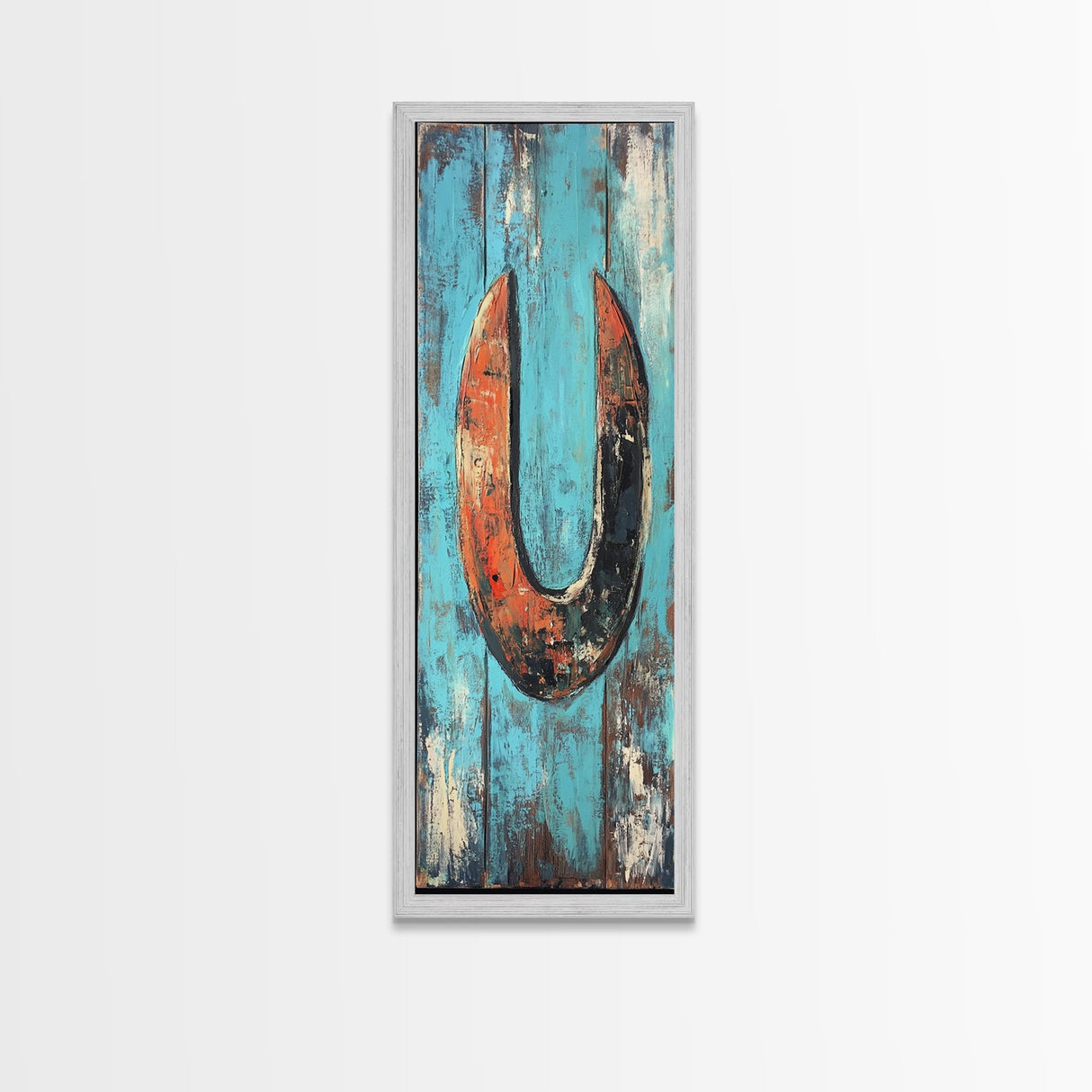 Rustic Horseshoe Art Framed Canvas Print Wabi Sabi Wall Art Farmhouse Decor Western Art Rustic Wall Art Above Sofa Art