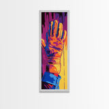 Vibrant Pop Art Hand Framed Canvas Print graffiti wall art colorful geometric painting bold decor gift idea living room art